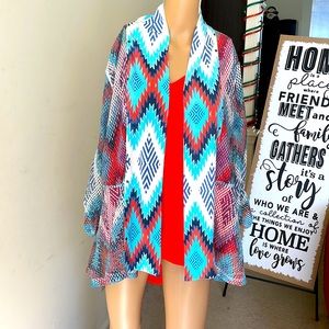 SUMMER SALE🔥🔥 Lace Summer Multicolored Cardigan Size Large